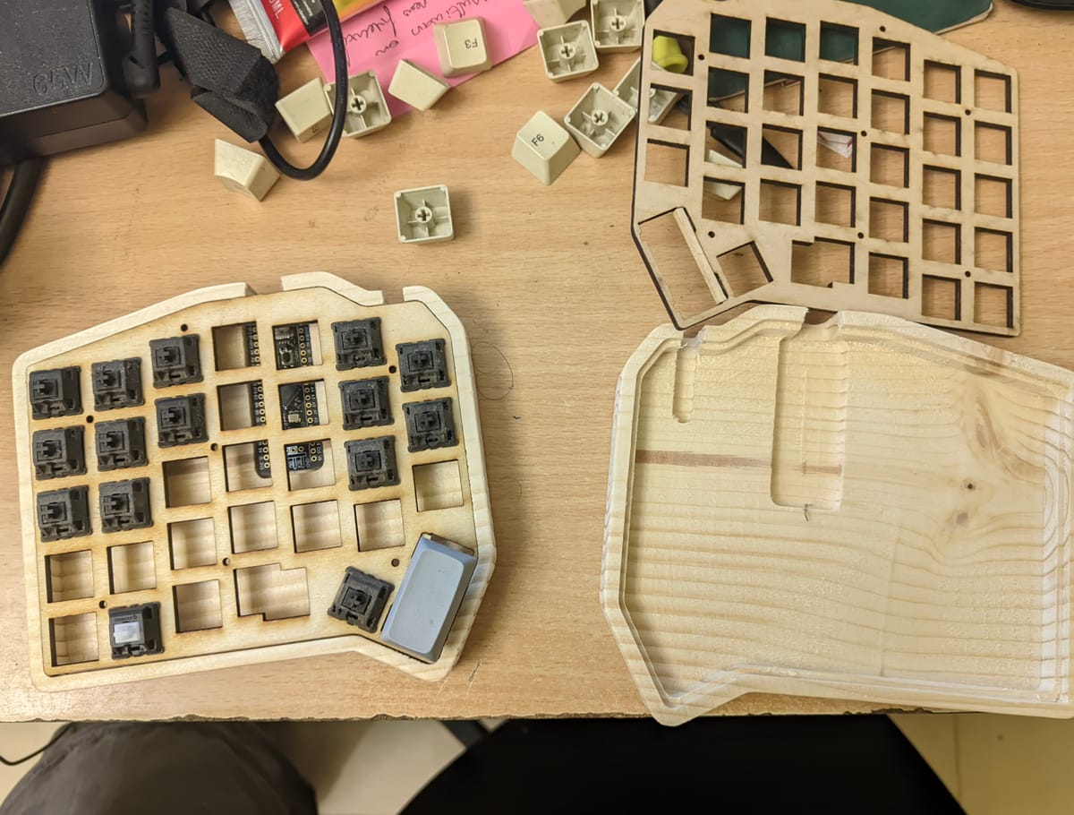 CNC cut split Keyboard