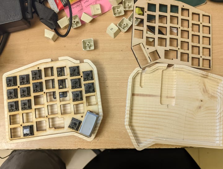 CNC cut split Keyboard